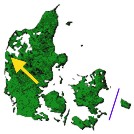 Situation géographique de Lemvig Biogas sur une carte du Danemark 